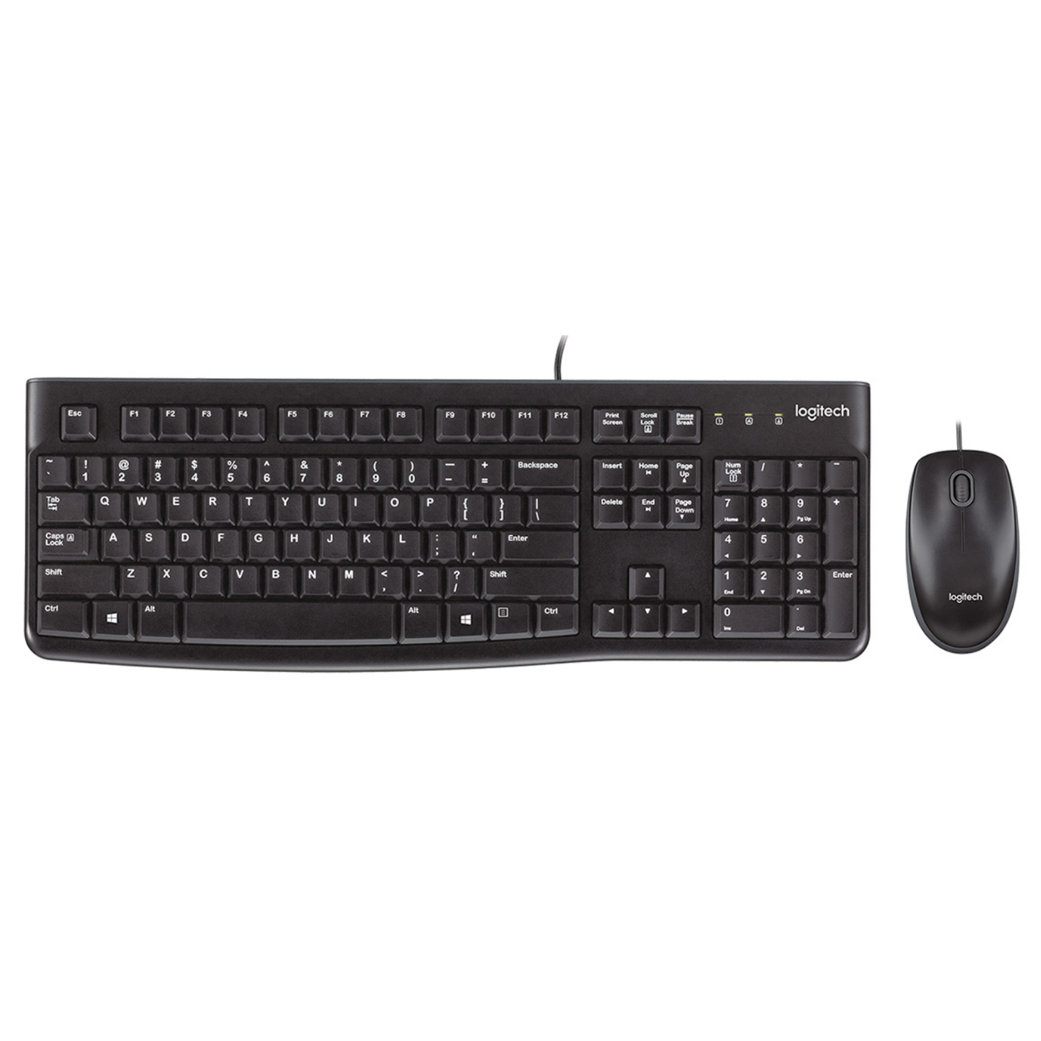 Logitech MK120 Wired Keyboard and Mouse Combo Black on Servers Direct