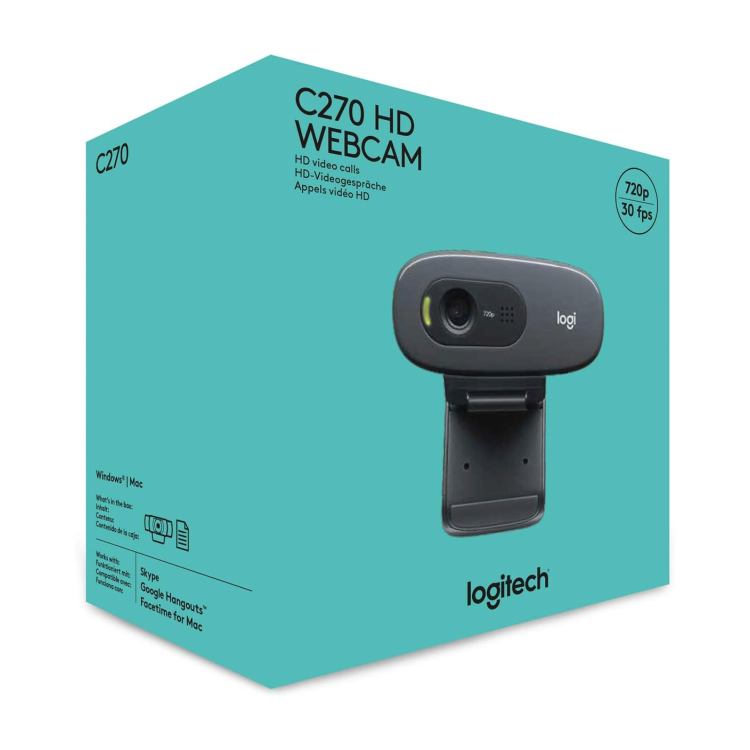 Logitech C270 720p HD Webcam with Built-in Microphone
