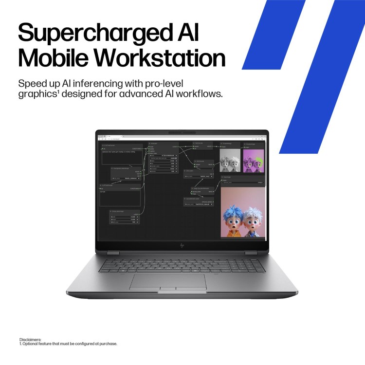 ZBook Fury G1i 18 inch Mobile Workstation PC  - Data Science, 18", Windows 11 Pro, Intel Core™ Ultra 7, 32GB RAM, 1TB SSD, NVIDIA RTX™ PRO 1000 Blackwell, WQXGA