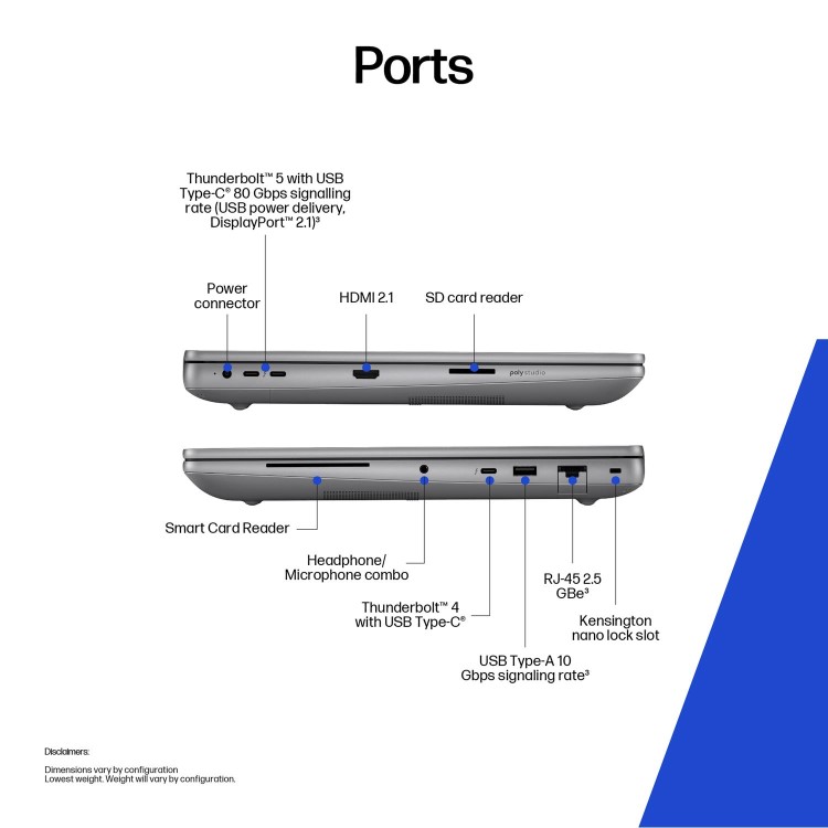 ZBook Fury G1i 16 inch Mobile Workstation PC  - Data Science, 16", Windows 11 Pro, Intel Core™ Ultra 7, 32GB RAM, 1TB SSD, NVIDIA RTX™ PRO 1000 Blackwell, WUXGA