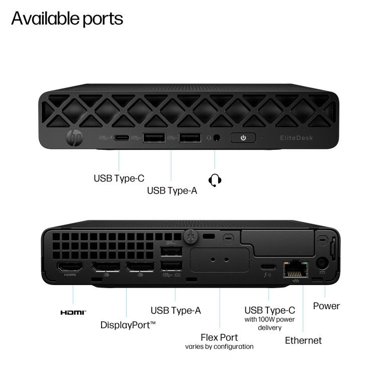HP EliteDesk 8 G1i AI Intel Core Ultra 5 235T Intel Core Ultra 5 235T 16GB RAM 512GB SSD Windows 11 Pro Mini PC