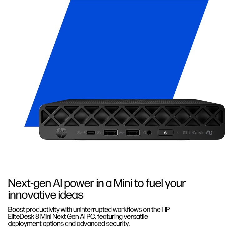 EliteDesk 8 Mini G1a Desktop Next Gen AI PC, Windows 11 Pro, AMD Ryzen™ AI 7, 32GB RAM, 1TB SSD