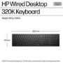 HP Desktop 320K Full Size Wired Membrane Keyboard