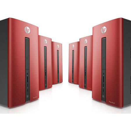 Refurbished HP Pavilion 550-202na Intel Core i5-6400 8GB 3TB 128GB SSD Radeon R5 Graphics Windows 10 Desktop in Red
