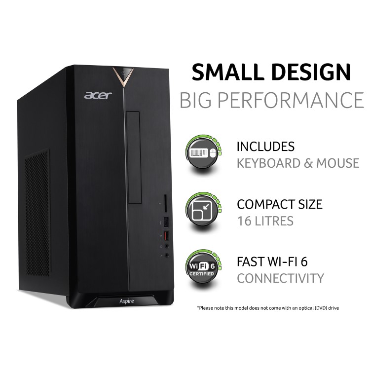 Acer TC-1660 Core i5-11400 8GB 2TB HDD Windows 11 Desktop PC