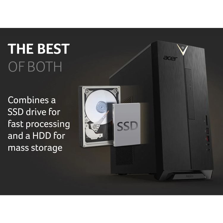 Acer TC-1660 Core i5-11400 8GB 2TB HDD Windows 11 Desktop PC