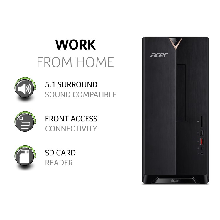 Acer TC-1660 Core i5-11400 8GB 2TB HDD Windows 11 Desktop PC