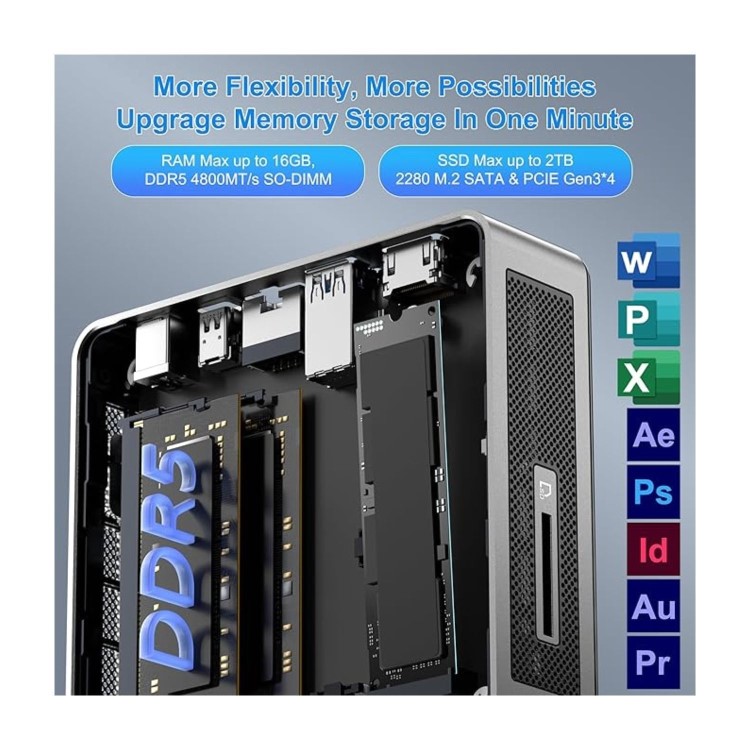 Refurbished GEEKOM Mini Air 12 Intel 12th Gen Alder Lake N100 16GB 512GB Windows 11 Pro Mini PC