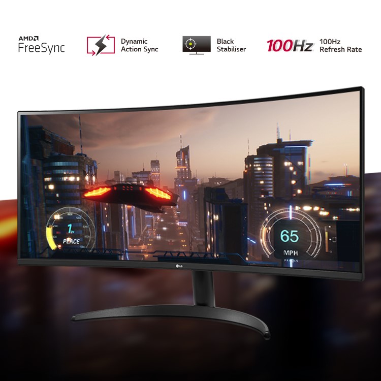 LG 34WR50QC 34" QHD UltraWide Curved Monitor