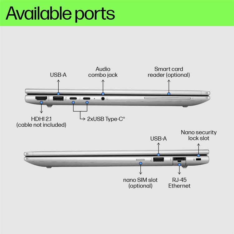 Hewlett Packard HP EliteBook 640 G11 Notebook - AI Ready - 14" - Intel Core Ultra 5 - 125H - 16 GB RAM - 512 GB SSD - UK Win Pro 11