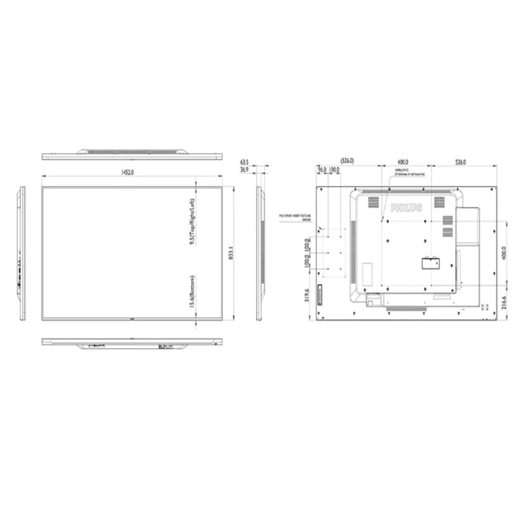 Refurbished Philips 65BDL4050D/00 65" Full HD Solutions D-Line LED Commercial Display