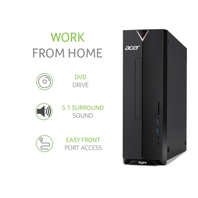 Acer Aspire XC-340 AMD Athlon 3050U 4GB 1TB HDD Windows 10 Desktop PC