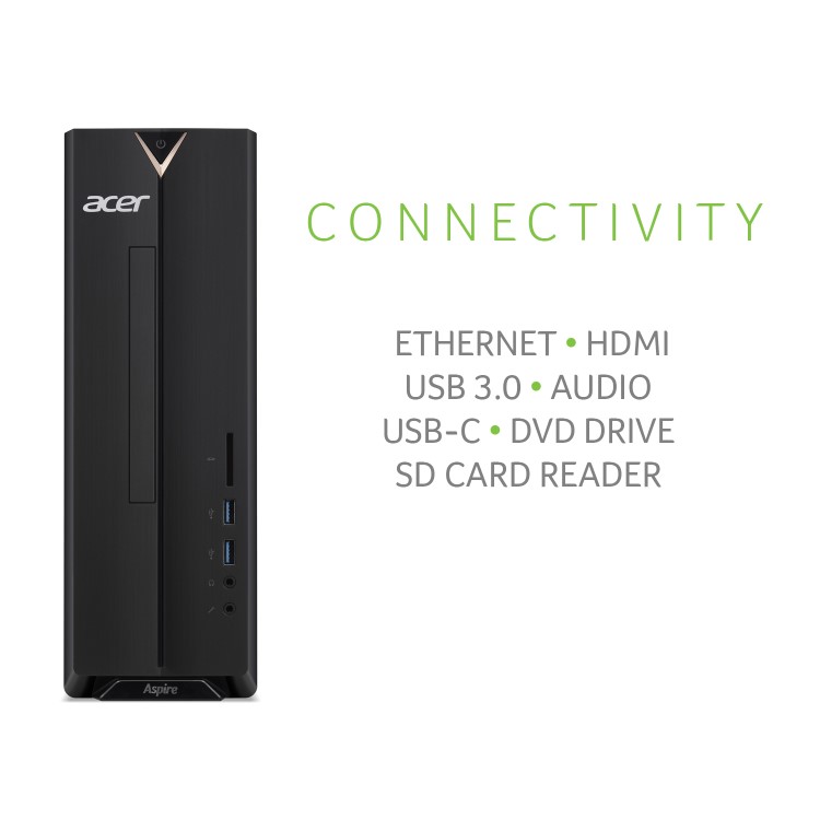 Acer Aspire XC-340 AMD Athlon 3050U 4GB 1TB HDD Windows 10 Desktop PC