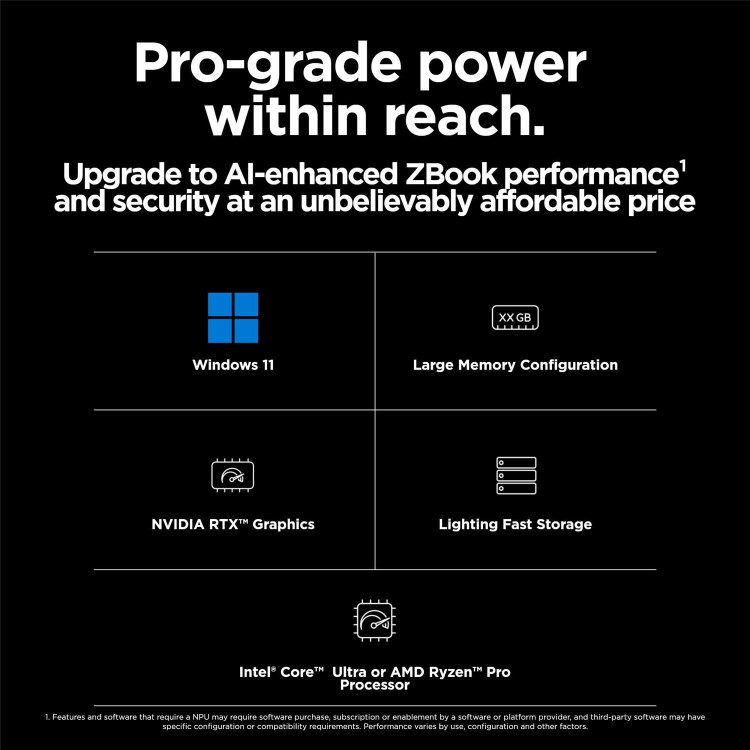 HP ZBook Power G11 Intel Core Ultra 9 64GB RAM 1TB SSD 16 Inch Windows 11 Pro Laptop