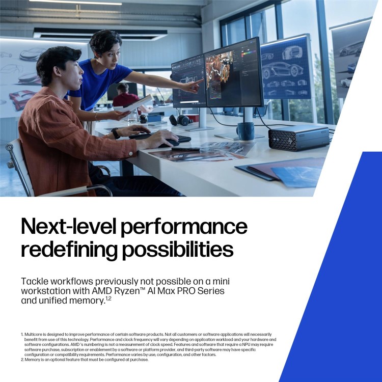 Z2 Mini G1a Workstation Desktop PC, Windows 11 Pro, AMD Ryzen™ AI Max+ PRO, 128GB RAM, 1TB SSD