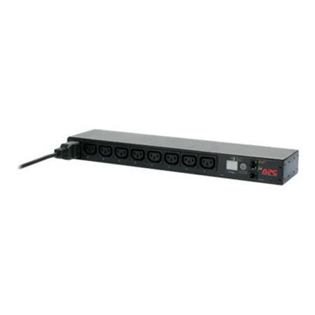 APC Switched Rack PDU - Power distribution unit rack-mountable - AC 208-230 V - Ethernet RS-232 - input_ IEC 60320 C20 - output connectors_ 8 IEC 60320 C13 - 1U - 2.4 m