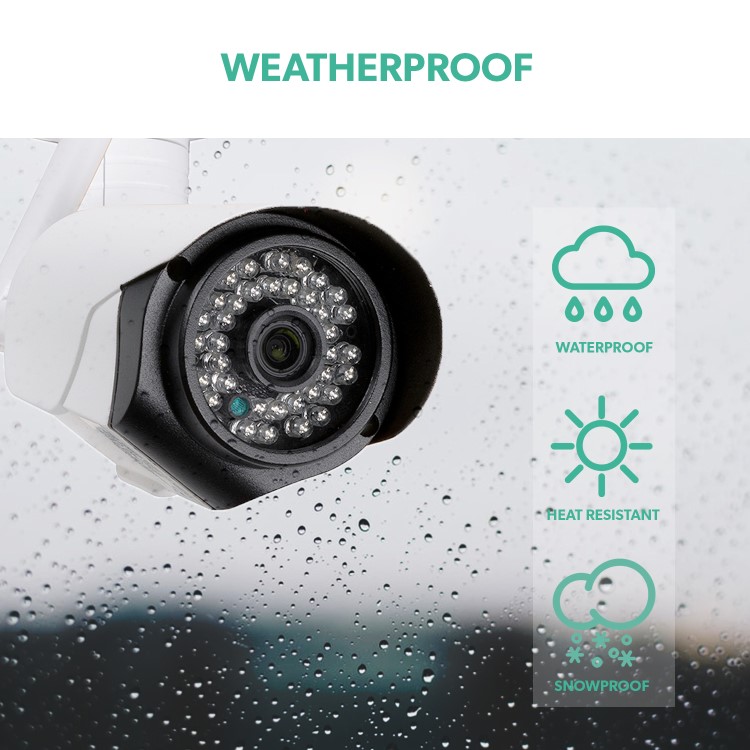 electriQ 4 Camera 1080p HD NVR CCTV System - No HDD