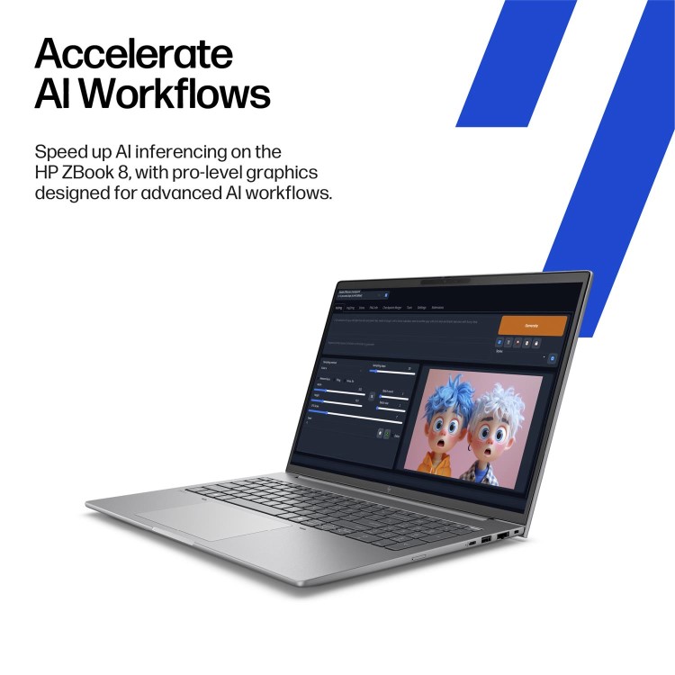 HP ZBook 8 G1i Intel Core Ultra 7 255H 32GB RAM 512GB SSD RTX 500 Ada 14 Inch Windows 11 Pro Laptop