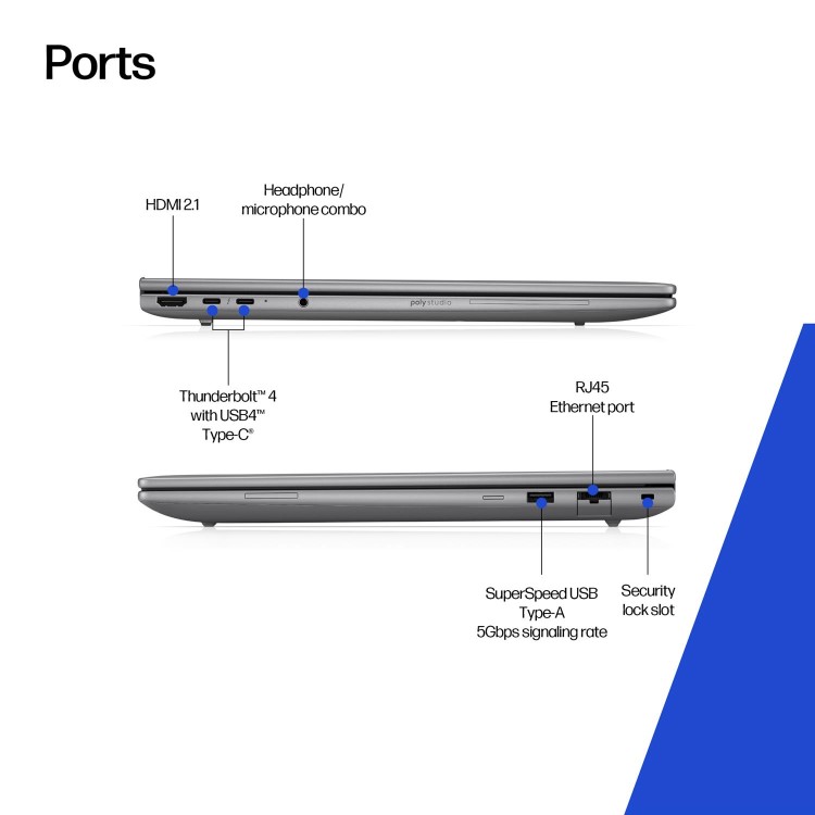 ZBook 8 G1i 14 inch Mobile Workstation PC  - Data Science, 14", Windows 11 Pro, Intel Core™ Ultra 9, 64GB RAM, 1TB SSD, NVIDIA RTX™ 500 Ada, WUXGA