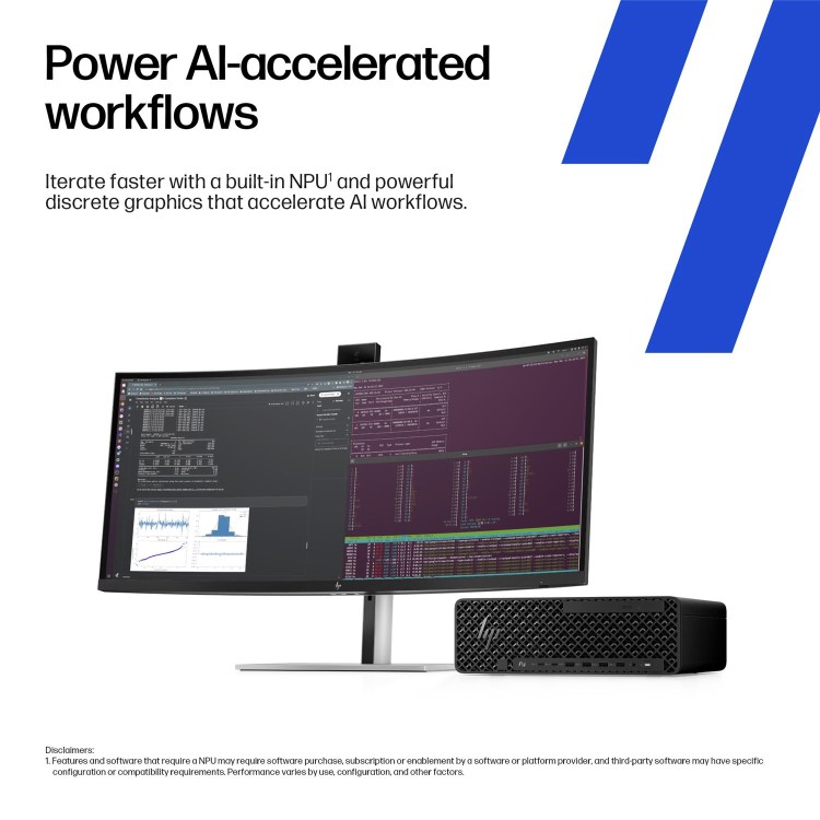 Z2 SFF G1i Workstation Desktop PC, Windows 11 Pro, Intel Core™ Ultra 7, 32GB RAM, 1TB SSD, NVIDIA RTX™ A1000