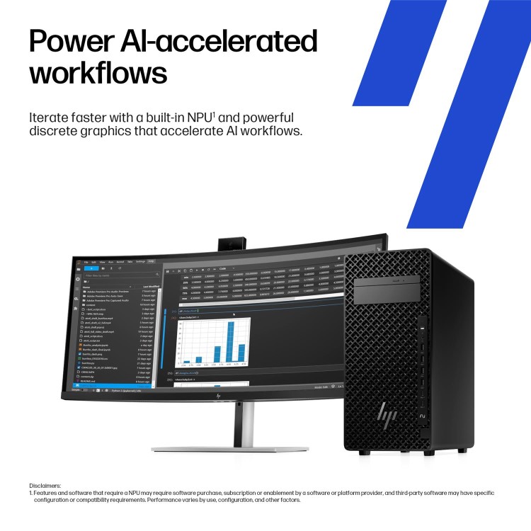 Z2 Tower G1i Workstation Desktop PC, Windows 11 Pro, Intel Core™ Ultra 7, 32GB RAM, 1TB SSD, Black, AI Workstation; AI PC