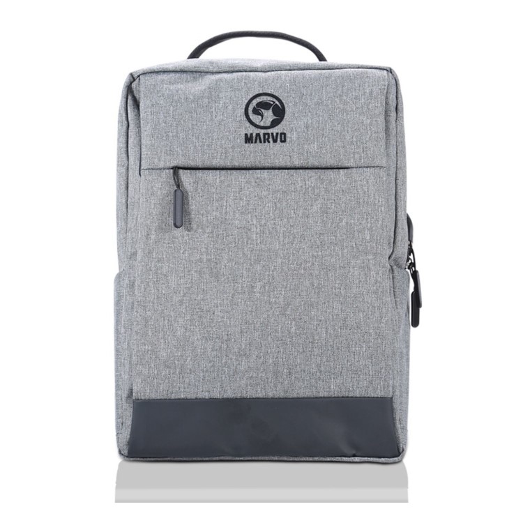 Marvo BA-03GY 15.6 Inch Backpack Laptop Bag with USB Charging Port Grey