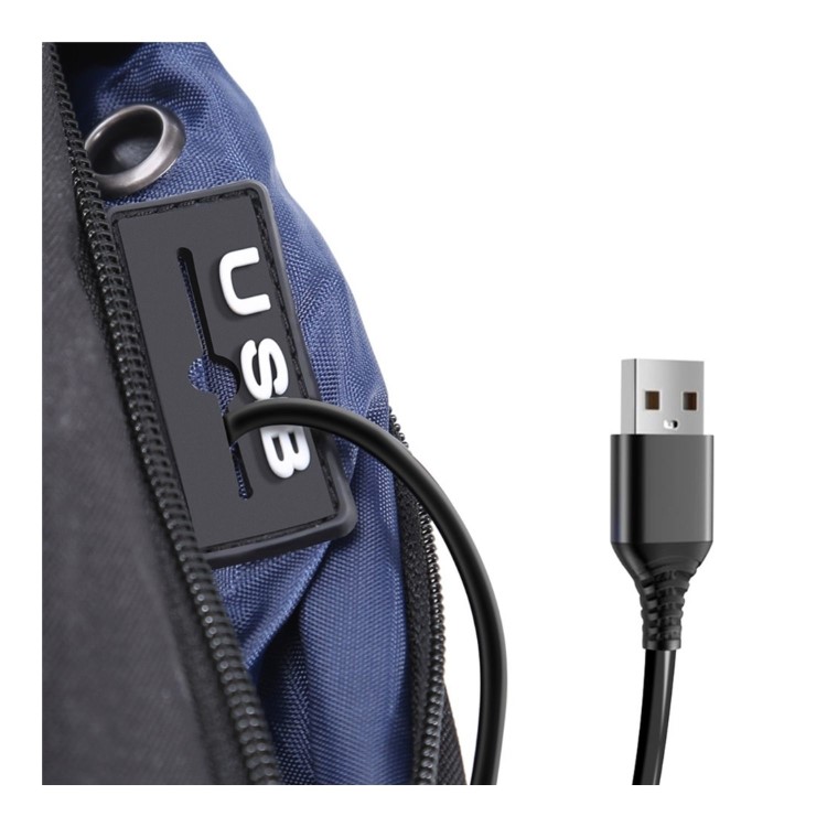 Marvo BA-03GY 15.6 Inch Backpack Laptop Bag with USB Charging Port Grey
