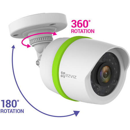 EZVIZ 1080p Outdoor Bullet Camera with Night Vision & Video/Power Cable 