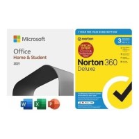Microsoft Office Home & Student + Norton 360 Deluxe 12 Month Subscription ESD Bundle