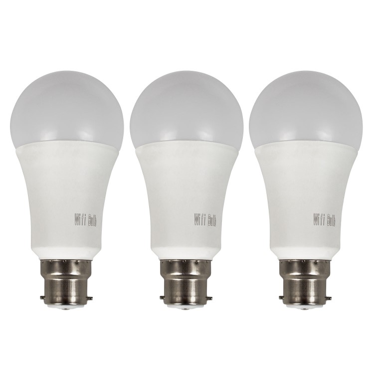 electriQ Smart Lighting Colour Wifi Bulb with B22 bayonet ending - Alexa & Google Home compatible - 3 Pack