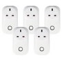 electriQ Smart Plug - Remote control your Mains Plugs from anywhere - Alexa/Google Home compatible - Five Pack