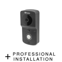 Swann Video 720p HD Smart Video Black Doorbell with Professional Installation