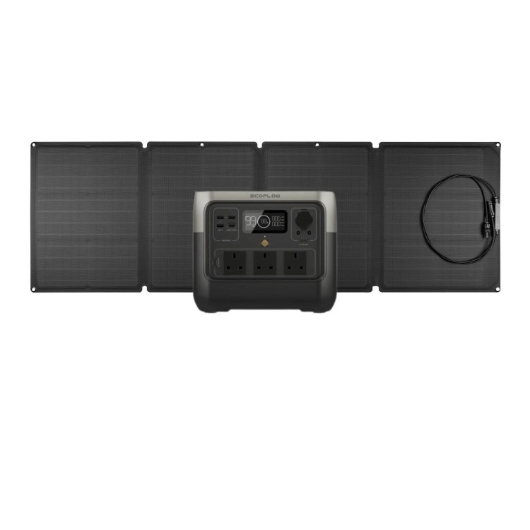 EcoFlow River 2 Pro Power Station 768Wh Portable Power Bank with 110W Portable Solar Panel