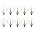 BUN/iQ-wifIFILCE27/78202 electriQ Smart Filament Bulb Large Round E27 Clear 5w - 10 Pack