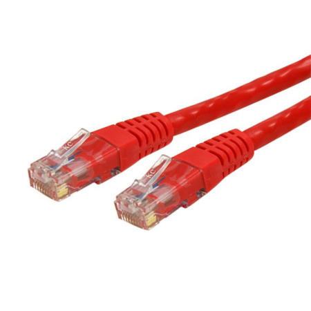 StarTech.com 3 ft Cat 6 Red Molded RJ45 UTP Gigabit Cat6 Patch Cable - 3ft Patch Cord