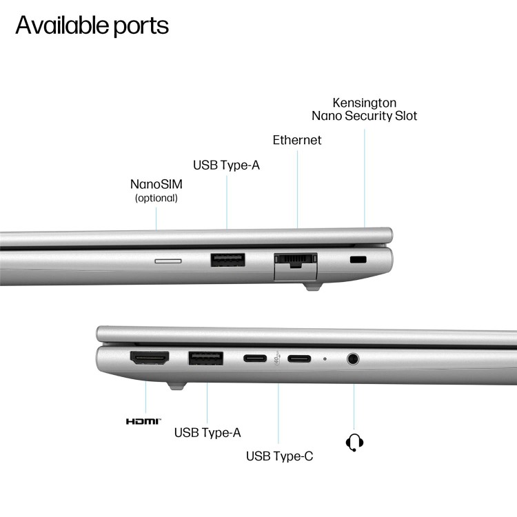 HP EliteBook 6 G1q Next Gen AI Qualcomm Snapdragon 16GB RAM 512GB SSD 14 Inch Windows 11 Pro Laptop