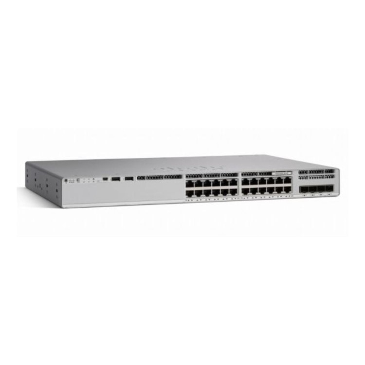 Cisco Catalyst 9200L - Network Advantage - switch - L3 - 24 x 10/100/1000 + 4 x 10 Gigabit SFP+ (uplink) - rack-mountable