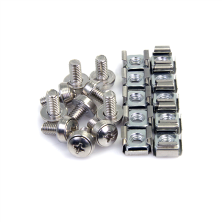 100 Pkg M6 Mounting Screws and Cage Nuts for Server Rack Ca