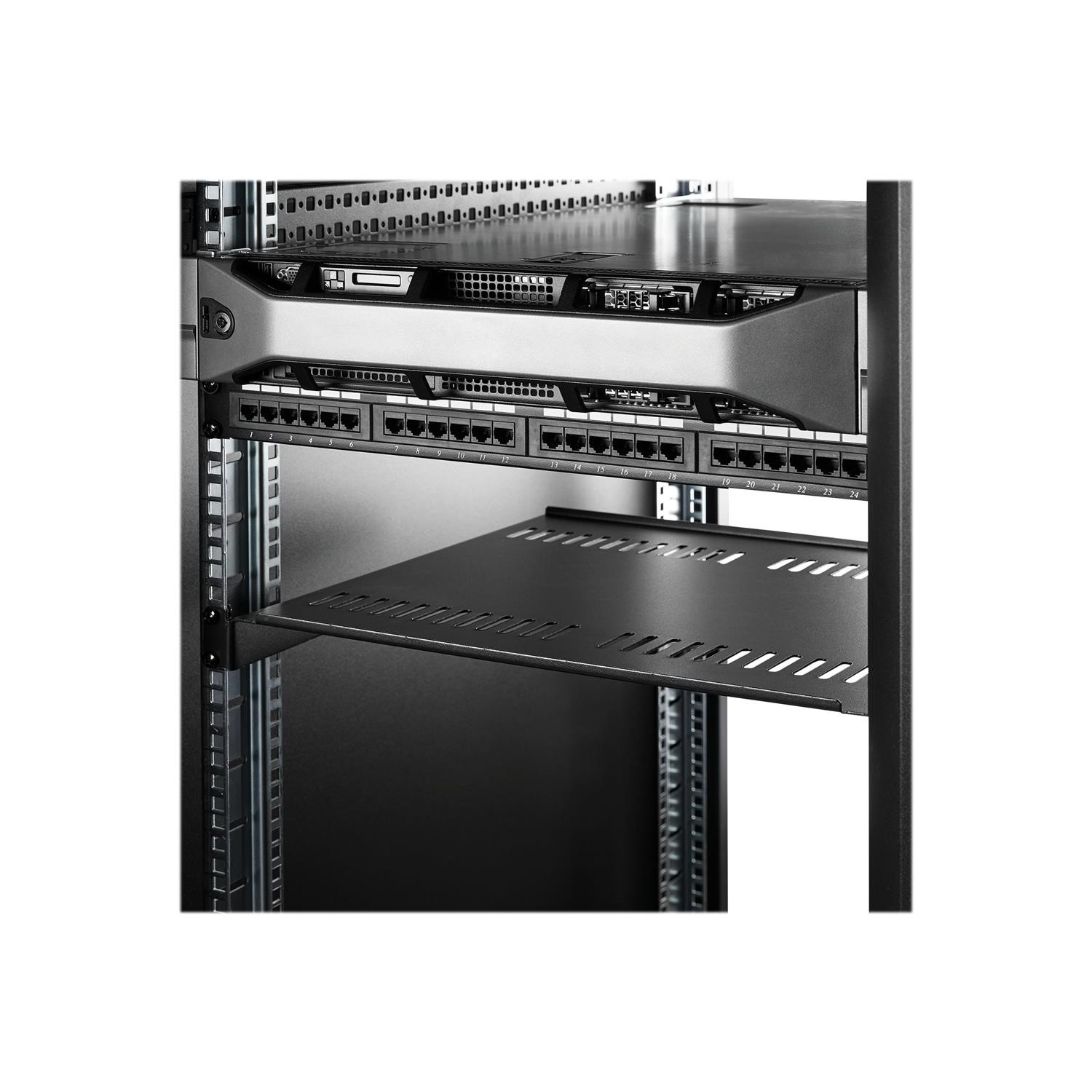 Startech 1U Server Rack Shelf - Universal Vented Rack Mount Cantilever ...