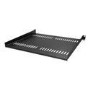 Startech 1U Server Rack Shelf - Universal Vented Rack Mount Cantilever Tray for 19" Network Equipment Rack & Cabinet - Weight Capacity 44lb/20kg - 16" Deep Shelf Black