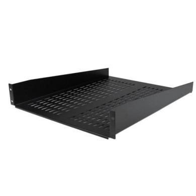Black Vented Universal Server Rack Cabinet Shelf 22 Deep