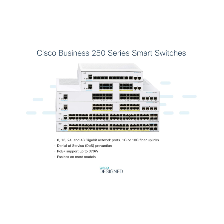 Bus 250 SmtSwitch 8p GE Desktop Ext PSU