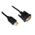 CDLDV-302 OEM 2 Meter Black HDMI M - DVI-D Cable Gold