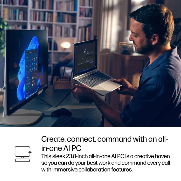 EliteStudio 8 All-in-One G1i 23.8 inch Desktop AI PC, 23.8", Touch screen, Windows 11 Pro, Intel Core™ Ultra 5, 16GB RAM, 512GB SSD, FHD