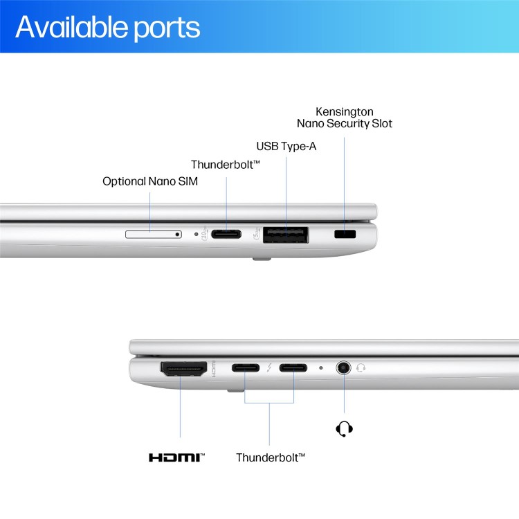 EliteBook X Flip G1i 14 inch Notebook Next Gen AI PC Wolf Pro Security Edition, 14", Touch screen, Windows 11 Pro, Intel Core™ Ultra 7, 32GB RAM, 1TB SSD, 2.5K