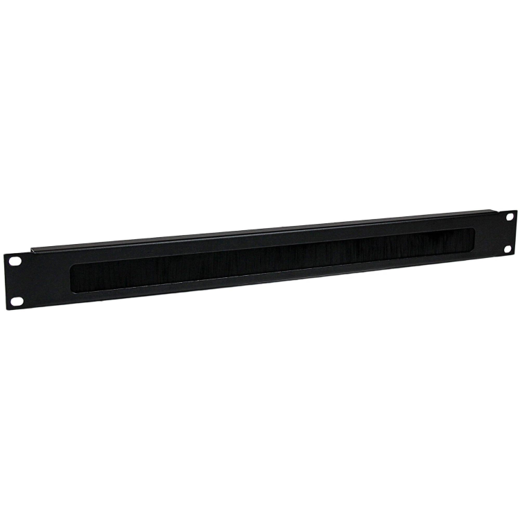 1U Brush Strip Horizontal Server Rack Cable Management Panel
