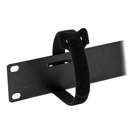 1U Velcro Horizontal Server Rack Cable Management Panel - 4 Loop Cable Organizer