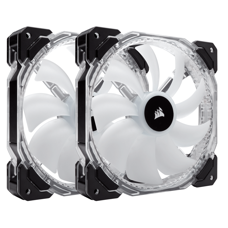 Corsair HD140 RGB LED High Performance 140mm PWM Fan - Twin Pack with Controller
