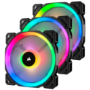 Corsair LL120 RGB 120mm Dual Light Loop RGB LED PWM Fan - 3 Fan Pack with Lighting Node PRO