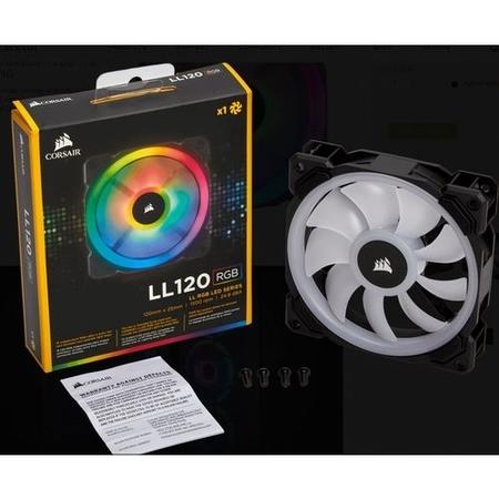 Corsair LL120 RGB 120mm Dual Light Loop RGB LED PWM Fan - 3 Fan Pack with Lighting Node PRO